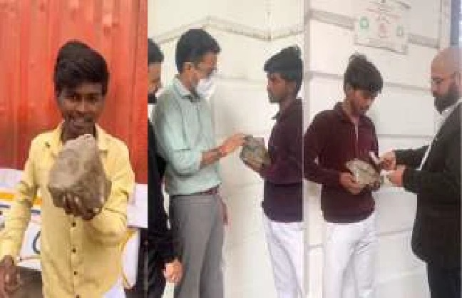 రోడ్డుపై రాయిని తీసి రూ. 5000లకు అమ్మేసిన యువకుడు.. వీడియో వైరల్; చూస్తే మీరు కూడా నమ్మలేరు!