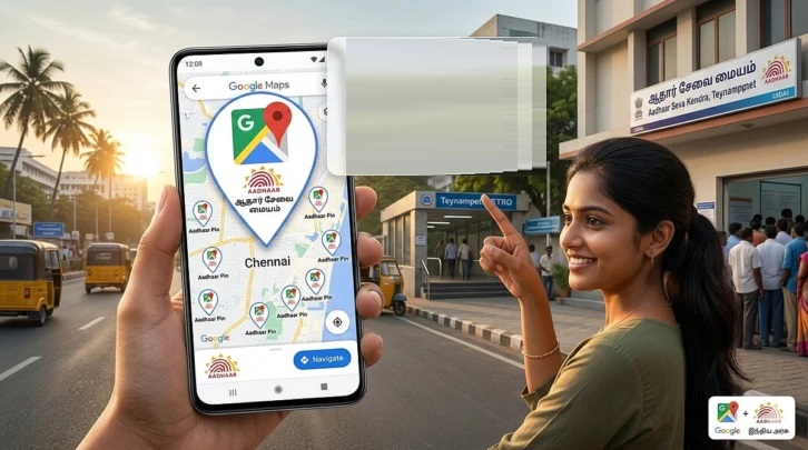 ఇక ఆధార్ సెంటర్ కోసం వెతకాల్సిన అవసరం లేదు! గూగుల్ మ్యాప్స్లో కొత్త సదుపాయం!