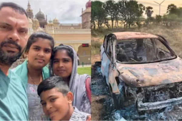 అప్పుల బాధతో చెన్నై కుటుంబం దారుణ హత్యాయత్నం: కారులో సజీవ దహనం; పిల్లల స్థితి చూసి స్థానికులు విస్తుబోయారు