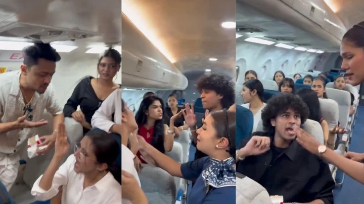 ఫ్లైట్లో హద్దులు దాటిన యువతీ యువకులు.. ప్రయాణికుల అసహనం!