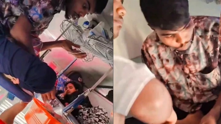 వైరల్ వీడియో: రైలులో వ్యాపారుల బుట్టల నుండి స్నాక్స్ దొంగిలిస్తున్న ప్రయాణికుడు; పౌర బాధ్యతపై నెటిజన్ల ఆగ్రహం