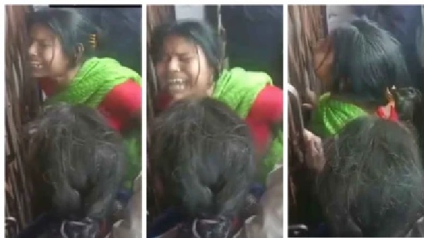 గ్యాస్ సిలిండర్ ఇవ్వలేదని మహిళ ఆర్తనాదాలు.. పూనకం వచ్చినట్లుగా ప్రవర్తన! వైరల్ వీడియో