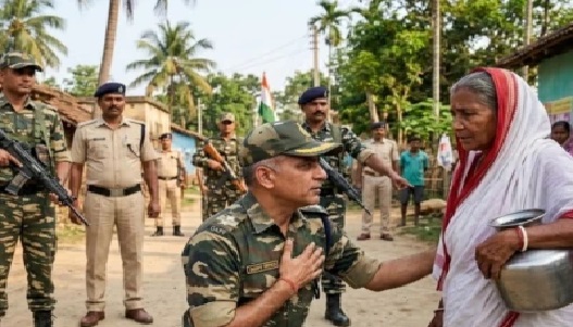 బెంగాల్ ఎన్నికల : ‘మిమ్మల్ని ఎవరైనా తాకితే ఇక్కడే సజీవంగా పూడ్చిపెడతాం’.. ఓటర్లలో భరోసా నింపిన జవాను!