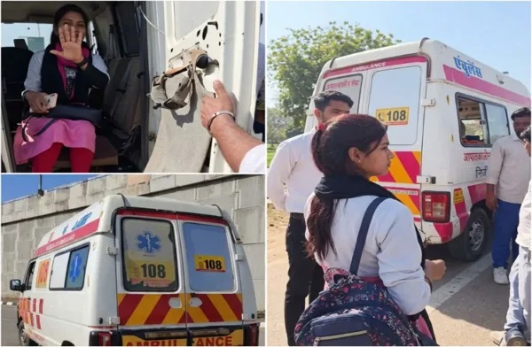 షాకింగ్: కదులుతున్న అంబులెన్స్లోనే ‘రోమాన్స్’ చేస్తున్న జంటను రెడ్ హ్యాండెడ్గా పట్టుకున్న జనం : వీడియో వైరల్