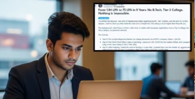 వైరల్ పోస్ట్: బీటెక్ లేకుండానే రూ. 75 లక్షల శాలరీ ప్యాకేజీ.. సోషల్ మీడియాలో టిప్స్ పంచుకున్న బీఎస్సీ గ్రాడ్యుయేట్