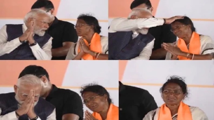 మోదీ ఆమె తలపై చేయి వేసి నిమిరారు, ఆమె వేదికపైనే వెక్కి వెక్కి ఏడ్చారు; ప్రధాని పక్కన కూర్చున్న ఆ మహిళ ఎవరు?