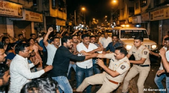 విధి నిర్వహణలో ఉన్న పోలీసులపై మూకుమ్మడి దాడి; దారుణ ఘటన