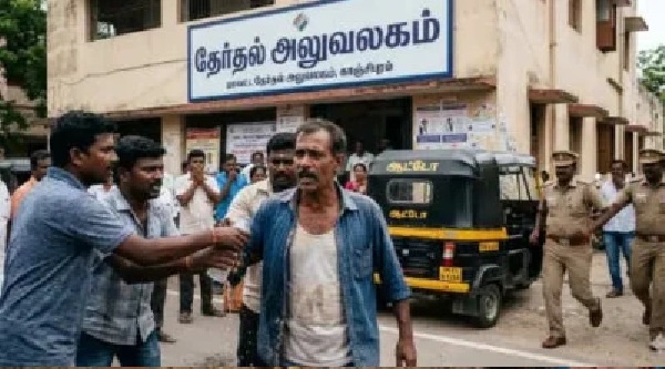 నామినేషన్ తిరస్కరణతో దారుణం… ఎన్నికల కార్యాలయం ముందు స్వతంత్ర అభ్యర్థి ఆత్మహత్యాయత్నం!