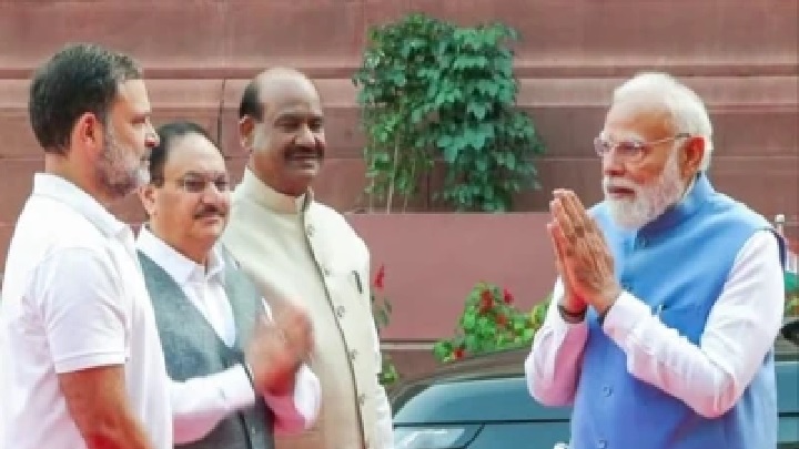 పార్లమెంటులో అరుదైన దృశ్యం: కారు దిగి రాహుల్తో మాట్లాడిన మోదీ! బద్ధశత్రువుల మధ్య ‘సఖ్యత’.. వైరల్ వీడియో!!