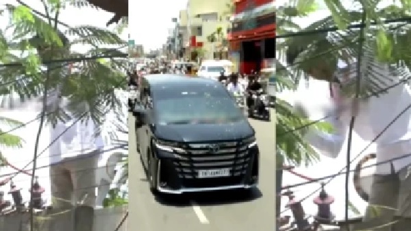 నీలన్కరైలోని తన ఇంట్లో విజయ్ ఒక చెట్టు కొమ్మను పట్టుకుని నిచ్చెన సహాయంతో ప్రహరీ గోడను ఎక్కాడు.