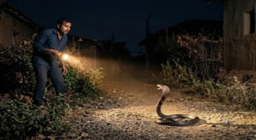 అర్థరాత్రి పాము ఎదురైందా? భయపడకండి.. టార్చ్ లైట్‌తో ఇలా చేస్తే చాలు చెంగన ఎస్కేప్!
