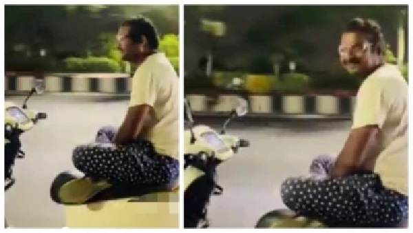 అమ్మ బాబోయ్.! కాస్త అటూ ఇటూ అయితే ప్రాణాలు పోయేవి.! స్కూటీ నడిపే స్టైల్ ఇదేనా.? గెటప్ చూపించడానికి నడిరోడే దొరికిందా? నెటిజన్ల ఫైర్.!!