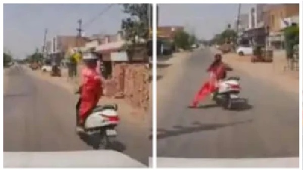నడిరోడ్డులో విమానంలా గాల్లోకి లేచిన స్కూటీ..! “గాల్లో ఎగిరిన యువతి”.. స్పీడ్ బ్రేకర్ తెచ్చిన తంటా.. వణుకు పుట్టించే వీడియో..!!