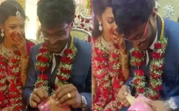 పెళ్లి పీటల మీద ఆ కానుక ఏంటి? తెరిచి చూడగానే సిగ్గుతో ముఖం తిప్పేసుకున్న వరుడు.. నెట్టింట వైరల్ అవుతున్న వీడియో!