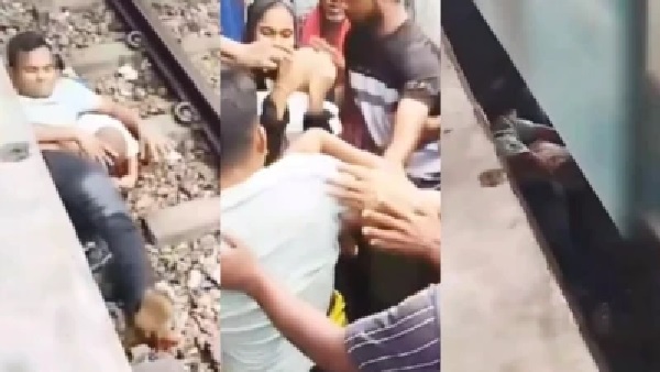 రైలు నుండి దిగుతుండగా పట్టాలపై పడ్డ పసిబిడ్డ.. ప్రాణాలకు తెగించి బిడ్డకు కవచంలా మారిన తండ్రి