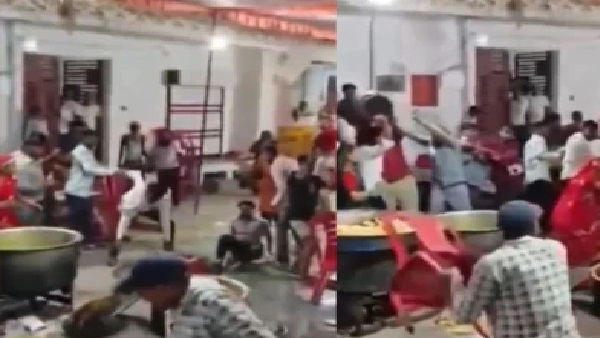ఫోటో ఫ్రేమ్ నుండి పక్కకు తప్పుకోమన్నందుకు ఉజ్జయిని పెళ్లిలో రసాభాస; కుర్చీలతో దాడులు.. వీడియో వైరల్! | చూడండి