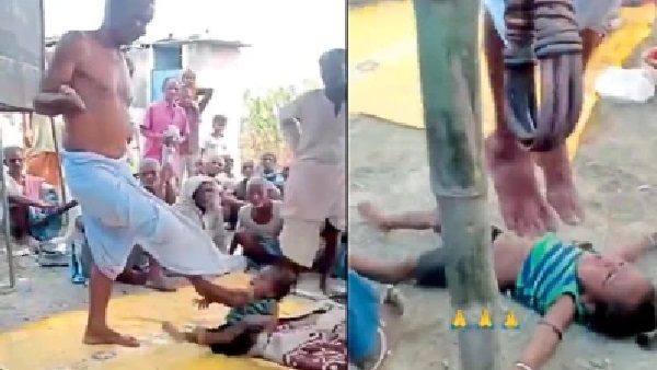 వీడియో: దెయ్యం వదిలిస్తాననే నెపంతో చిన్నారిపై దాడి; గుండెపై కాలు పెట్టి తొక్కిన వృద్ధుడు!