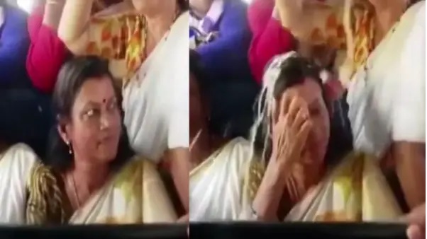 మహిళా మంత్రి తలపై వేడివేడి పాయసం..! బస్సు ప్రయాణంలో ఊహించని ప్రమాదం.. వైరల్ అవుతున్న వీడియో..!!