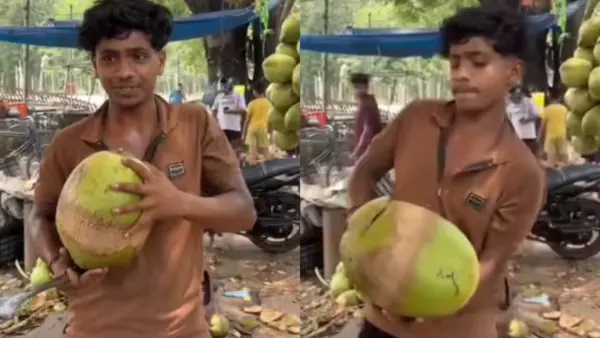 కళ్లను నమ్మలేకపోతున్నాం..! 7 కిలోల బరువుతో ఒకే ఒక్క కొబ్బరికాయ..?! కట్ చేసి చూస్తే లోపల ఉన్నదానికి నెటిజన్లు షాక్!