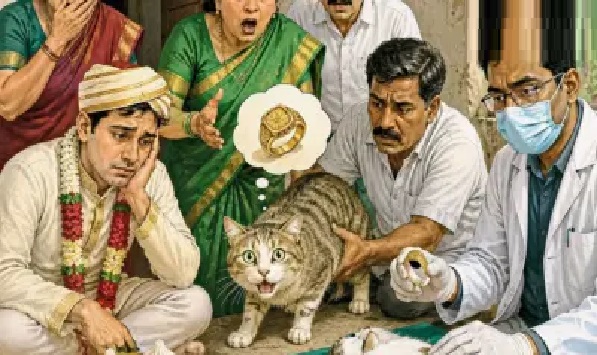 “హ్యూమన్ ఇంట్రెస్ట్ స్టోరీ: అల్లుడి కోసం చేయించిన బంగారు ఉంగరాన్ని మింగేసిన పిల్లి! నాలుగు రోజుల నిరీక్షణ తర్వాత పొట్టలోంచి బయటకు..”