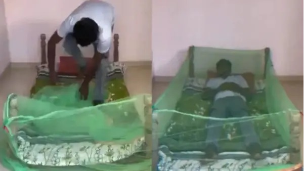మేకులు వద్దు, తాళ్లు వద్దు..! “నులక మంచాన్ని బోర్లించి దోమలకు చుక్కలు చూపించిన యువకుడు”.. వేరే లెవెల్ ఐడియా గురూ!!