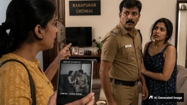 “చెన్నైలో ఇంట్లో స్నేహితురాలితో పోలీస్.. విదేశం నుండి కెమెరాలో చూసిన భార్య”.. ఊహించని ట్విస్ట్!