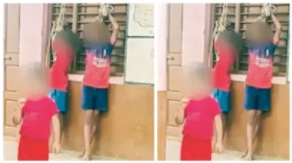 క్రికెట్ ఆడిన బాలురు.! “స్కూల్ కిటికీకి తాడుతో కట్టేసి చెప్పులతో కొట్టిన కిరాతక మహిళ”.. ఎంతగా విలపించినా కరుగని హృదయం.. సంచలన ఘటన.!!