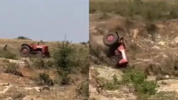 రీల్స్ మోహం: నడుస్తున్న ట్రాక్టర్ పైనుంచి దూకిన యువకుడు.. మరుక్షణమే ఊహించని ఘోర ప్రమాదం! వీడియో వైరల్..!!