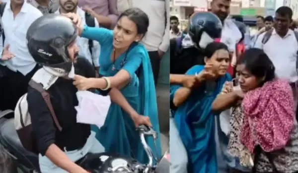 “నువ్వు ముందు ఆ హెల్మెట్ తీయ్ రారా..!”.. బైక్‌పై ప్రియురాలితో కలిసి రైడ్‌కు వెళ్లిన భర్త.. రెడ్ హ్యాండెడ్‌గా పట్టుకుని జుట్టు పట్టి లాగిన భార్య.. వైరల్ వీడియో..!!