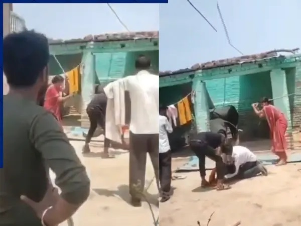 ఘోరం: భర్తను పట్టుకున్న బావమరిది.. లాఠీతో విచక్షణారహితంగా బాదిన భార్య.. వైరల్!