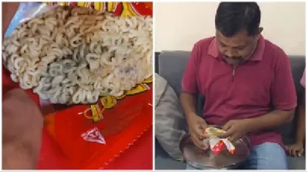 పిల్లలు ఎంతగానో ఇష్టపడి తినే నూడుల్స్ ప్యాకెట్‌లో ఇలానా..? విప్పి చూడగానే దిగ్భ్రాంతి చెందిన వ్యక్తి. ఆందోళన కలిగించే వీడియో..!!
