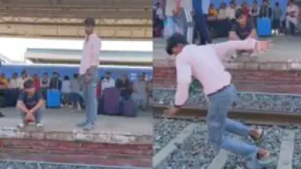 “ఈ పిచ్చి పని అవసరమా?”.. రైలు పట్టాలపై స్టంట్ చేయబోయి దెబ్బలు తిన్న దారుణం.. దిగ్భ్రాంతి కలిగిస్తున్న వైరల్ వీడియో..!!