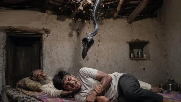 ఒకే మంచంపై పడుకున్న మేనమామ-అల్లుడు.. పైన ఉన్న గుడిసె నుంచి పడిన విషసర్పం! కాటు వేయడంతో గంట వ్యవధిలోనే కుటుంబంలో విషాదం..