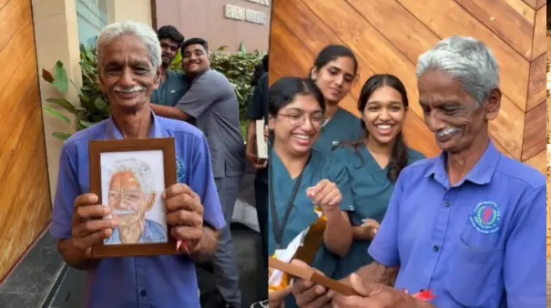 “మీరు మాకు ఎంతో ప్రియమైనవారు, ఇది మీకోసమే!”. వాచ్మెన్ తాతకు తీపి ఆశ్చర్యాన్ని అందించిన విద్యార్థినులు.. హృదయాన్ని తాకే వైరల్ వీడియో..!!!
