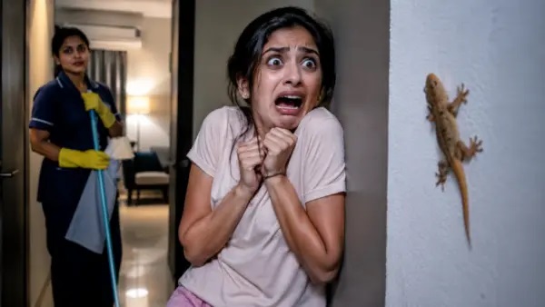 “బల్లిని తరిమేయడానికి ఆన్లైన్లో హౌస్ హెల్పరా?” భయంతో అరిచిన యువతి.. నవ్వి పోర్లుతున్న నెటిజన్లు..!!