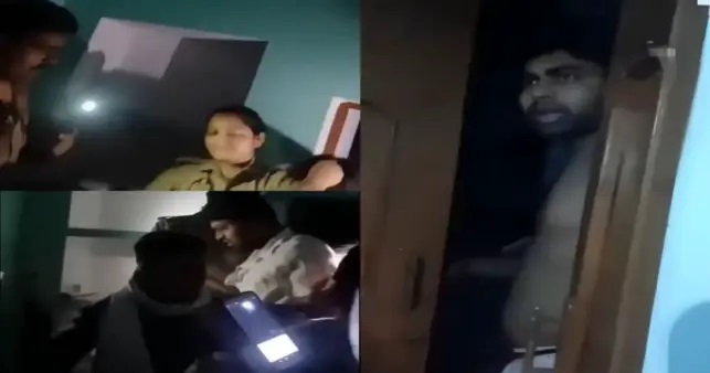“కూల్ టెంట్లో రొమాన్స్.. బదిలీ చేసినా ఆగని అరాచకం! భార్య అదిరిపోయే ఎంట్రీతో చిక్కిన పోలీస్ జంట.. రోడ్డుపై రచ్చరచ్చ..!!!”