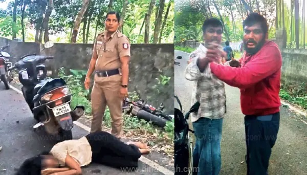 మద్యం మత్తులో రోడ్డుపై యువతి, యువకులు: చెన్నైలో పనిచేస్తున్న వారిగా గుర్తింపు!