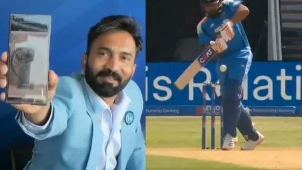 : “ఇలాంటి పోలిక కూడా ఉంటుందా?”. రోహిత్ షాట్కు దినేష్ కార్తీక్ అదిరిపోయే రియాక్షన్.. మొబైల్లో చూపించిన ‘ఆ’ ఫోటో.. వైరల్ వీడియో..!
