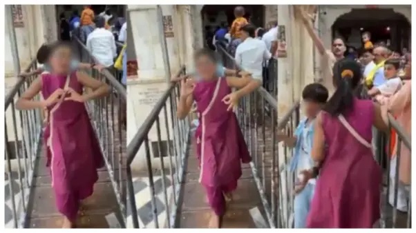 హల్‌చల్ చేస్తున్న వీడియో! గుడి ముందే రీల్స్ మోజులో డాన్స్ చేసిన యువతి.. ఒక్కసారిగా దూసుకొచ్చిన పోలీస్.. ఆ తర్వాత జరిగిన ట్విస్ట్..!!!