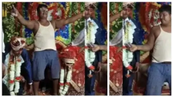 పెళ్లి వేదికపై ఇలాగేనా..? “కేవలం లోదుస్తులతో హఠాత్తుగా స్టేజ్ ఎక్కిన వ్యక్తి”. వంద రూపాయలు ఇచ్చి ఆయన చేసిన హంగామానే హైలైట్.. కడుపుబ్బా నవ్వించే వీడియో..!