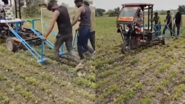 “ఎలాగైనా వాడుకుంటాం.!” ట్రాక్టర్‌గా మారిన ఆటో.. వ్యవసాయంలో నెక్స్ట్ లెవెల్ విప్లవం.. కుర్రాళ్లు ఎలా ఆలోచిస్తున్నారో చూడండి.. వైరల్ అవుతున్న వీడియో..!!