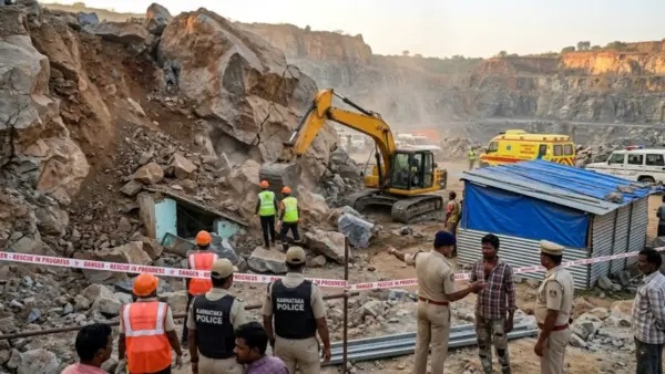 బెంగళూరులో భారీ ప్రమాదం: రాయి కూలి బీహార్‌కు చెందిన ఎనిమిది మంది కూలీల మృతి!