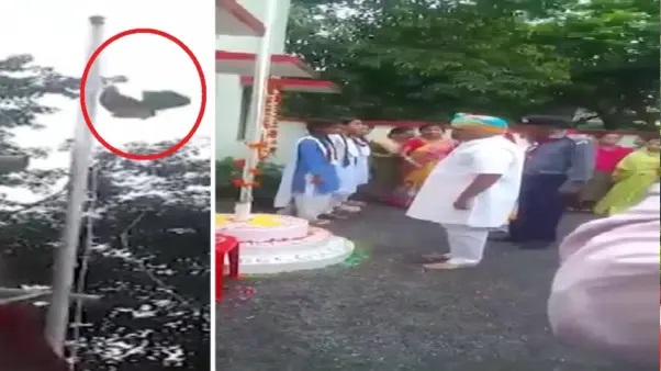 బీజేపీ ఎమ్మెల్యేకు స్వాతంత్ర్య దినోత్సవ వేడుకల్లో తీవ్ర పరాభవం! “జెండా ఎగరేసే సమయంలో ఉన్నట్టుండి కిందపడ్డ జాతీయ పతాకం”… వీడియో వైరల్ కావడంతో దుమారం!