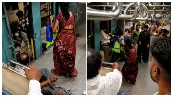 “అయ్యో.. వెళ్తున్న రైలు కింద పడిపోయారే!”.. రైలు పెట్టెలో జరిగిన భయంకరమైన కొట్లాట. దిగ్భ్రాంతిలో ప్రయాణికులు.!!!