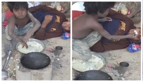“5 స్టార్ హోటల్ వద్దు, అన్నం ఉప్పు చాలు!” తల్లి ఆకలి తీర్చేందుకు బాలుడి పోరాటం. ఇంటర్నెట్‌ను కుదిపేస్తున్న ఒక కొడుకు కంటినీరు పెట్టించే త్యాగం..!!”