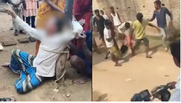 “వదిలేయండి అంకుల్.. తల్లడిల్లిన 15 ఏళ్ల చిన్నారి.” ఈడ్చుకొచ్చి చెట్టుకు కట్టేసిన గుంపు. దేహశుద్ధి చేసిన జనాలు.. వైరల్ అవుతున్న వీడియో.!!