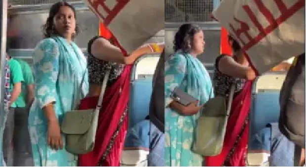 ఎవరైనా చూస్తున్నారా..! “చుట్టూ తిరుగుతూ చూసిన బ్లూ చుడీదార్”. పక్కనే చీర కట్టిన మహిళ. నైస్‌గా చెయ్యి వేసి. ఛీ ఒక మహిళే ఇలా చేయవచ్చా..? కదిలే రైలులో షాక్. సంచలన వీడియో..!