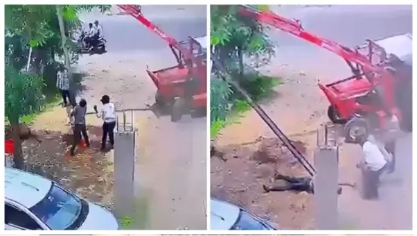 “పాపం అయ్యో.. ఐదే సెకన్లలో ఒక ప్రాణం ముగిసిపోయిందే!” – స్థంభం పాతేటప్పుడు విద్యుత్ ఘాతంతో  32 ఏళ్ల కార్మికుడు దారుణ మృతి.. కలచివేసే వీడియో..!!!