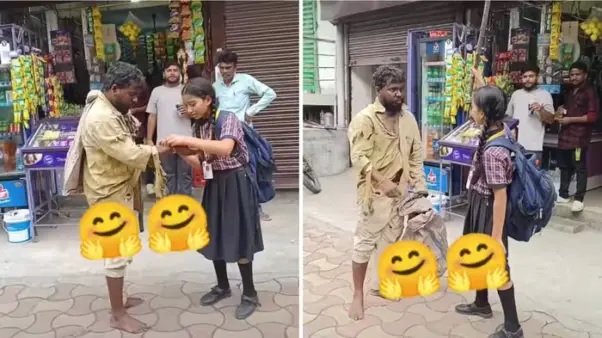 చేతిలో రాఖీతో ఎంతో ఆశగా పరుగెత్తుకొచ్చిన పారిశుద్ధ్య కార్మికుడు.. భయంతో పక్కకు తప్పుకున్న విద్యార్థిని.. చివరకు వచ్చి చేతికి రాఖీ కట్టింది.. తోడబుట్టని అనుబంధం అంటే ఇదేనయ్యా..! కంటతడి పెట్టిస్తున్న వీడియో!