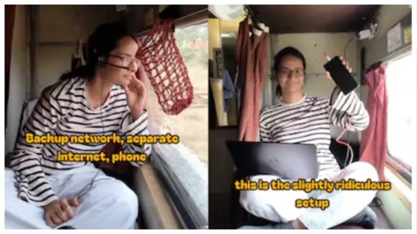 ‘నో నెట్‌వర్క్ కట్.. నో టెన్షన్!’.. రైలు ప్రయాణంలో వీడియో మీటింగ్‌కు హాజరయ్యేందుకు యువతి వేసిన మాస్టర్ ప్లాన్.. వైరల్ అవుతున్న క్రేజీ ఐడియా!